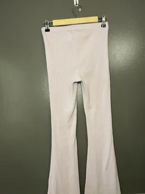 Aerie Pants Womens Small Purple Ribbed Knit Flare Leg Stretch Lounge Sweatpants thumbnail 7