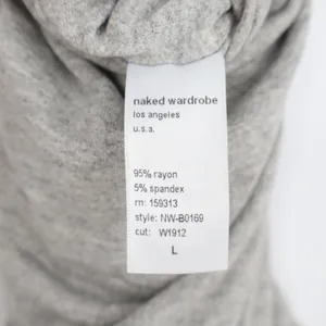 Naked Wardrobe Mens Heather Gray Scoop Neck Sleeveless Thong Bodysuit L thumbnail 5
