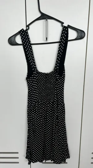 Reformation Black & White Polka Dot Dress thumbnail 7