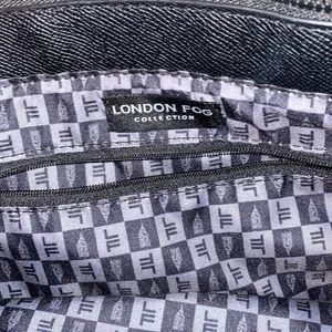 London fog black bag shoulder bag with ribbon multi pocket medium size​​​ thumbnail 8