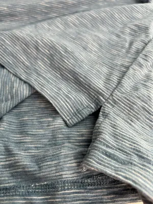 Lands’ End Short Sleeve Striped Blue T-Shirt Dress thumbnail 2