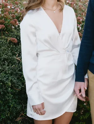 Zara white cocktail dress thumbnail 2