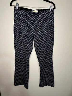 Maeve by Anthropologie The Margot‎ Argyle Kick Flare Crop Pull On Pants thumbnail 4