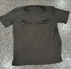 Women’s Short Sleeve Black Large Nursing Top Shirt thumbnail 1
