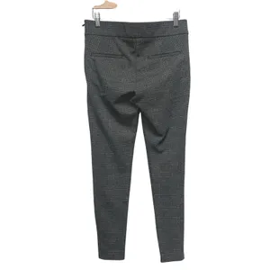 Ann Taylor $89 Plaid Houndstooth Ankle Pants Women Sz 4 Dark Academia Dark‎ Gray thumbnail 5