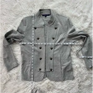 Tommy Hilfiger Gray Military Jacket Button Front Pockets Short Coat Size L/G thumbnail 12