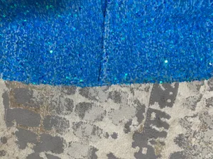 Nasty Gal Blue Sequin Flare Trousers thumbnail 3
