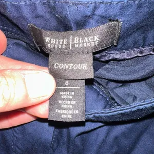 White House Black Market navy blue crop leg contour 6 slacks thumbnail 2