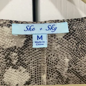She & Sky Snakeskin print cardigan thumbnail 6
