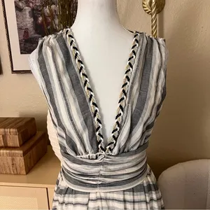 MISA Fournier Striped‎ Maxi Cotton Bohemian Dress Size Small thumbnail 7