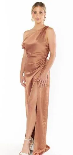 Gorgeous New Show Me Your Mumu Jodie Copper Luxe Satin Dress! thumbnail 1