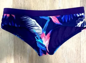 Roxy Navy Tropical/ Floral Bikini Bottoms thumbnail 1