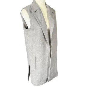 The Savile Row Co gray sleeveless collared open cardigan sweater vest XS thumbnail 2