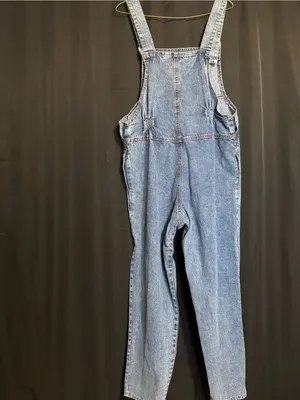 D’Roci Maternity Denim Overalls with Embroidered Bear Patch Pocket size Medium thumbnail 5