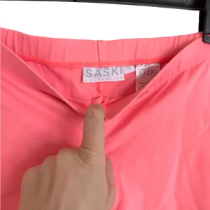 Saski Pink Bike Shorts and Sports Bra Two Piece Set Size Small‎ S Pink thumbnail 5