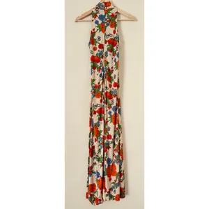 Vintage‎ Groovy Corky Craig California Maxi Dress 70s High Neck Flower Power thumbnail 3