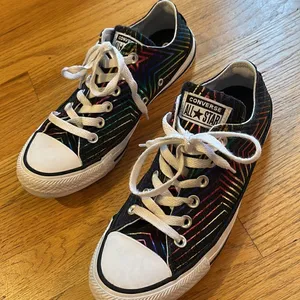 Converse Chuck Taylor All Star Ox "All Of the Stars" Women Shoes Black-White- 7M thumbnail 7