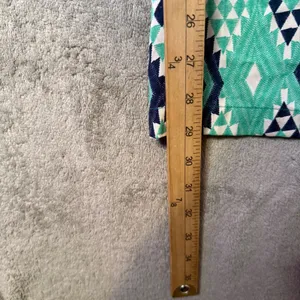 BOHO Wide Leg Palazzo‎ Pants Size S Green Geometric Smocked Waist Festival Flowy thumbnail 8