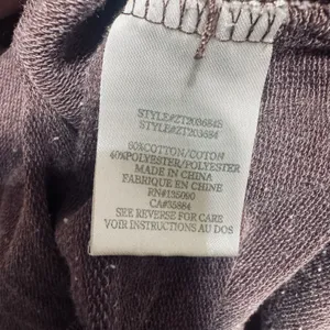 Z Supply Womens Vneck Purple knit top sweatshirt soft slub lounge sz M thumbnail 5