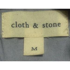 Cloth & Stone Tank Top Chambray Size M Blue Sleeveless Open Back Boho Preppy thumbnail 6