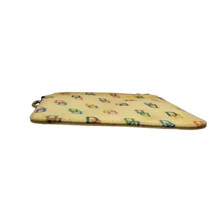 Vintage DOONEY & BOURKE Signature Multicolor Coated Canvas Wristlet thumbnail 3