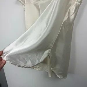 Vtg Y2K Cinema Etoile Satin Slip Cami Tank Embellished Lace Sz Large thumbnail 12