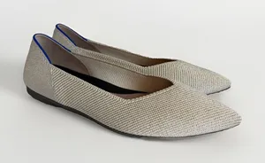 Rothy's The Point II Gold Metallic Knit Flats Women's US 9.5 Pointed Toe thumbnail 1