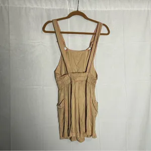 NWT ASOS Tan w/ Pink‎ Stitching Shorts Overall Romper Size 4 thumbnail 2