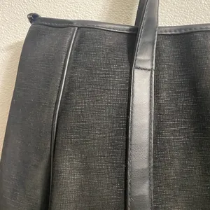 Large Tote bag . 2 toned black thumbnail 2