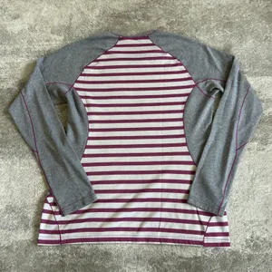 Patagonia Shirt Womens Medium Capilene 3 Midweight Crew Baselayer Top Striped thumbnail 4