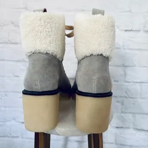 NEW Grey Sherpa Boots Gray Size 6.5 thumbnail 7