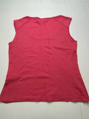 Bright Pink Scoop Neck Sleeveless Top Divided H&M Women Sz 8 Y2K thumbnail 6