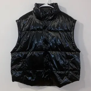 NWT!! Offline by Aerie Shiny Black Women's Puffer Vest Size XXL thumbnail 3