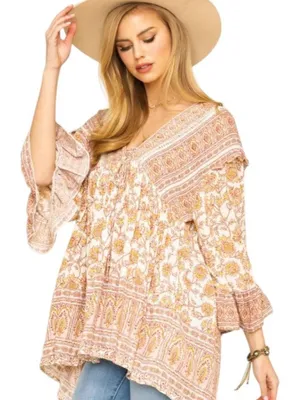 Free People Pink Moonlight Dance Tunic Size Medium thumbnail 2