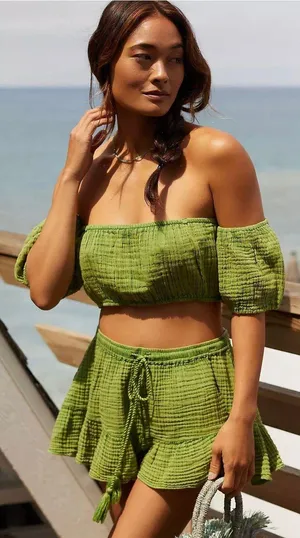 Anthropologie short set thumbnail 1