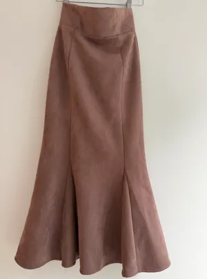High waisted flared midi skirt Brown Size M thumbnail 1