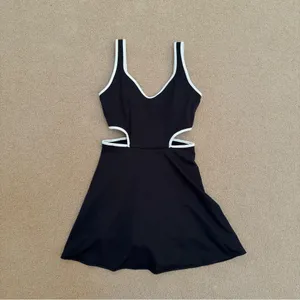 Old Navy Tennis Dress Stretch Powersoft Cutout Black White Mini Shorts XS thumbnail 2