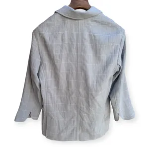 Larsen Linen Blend Relaxed Windowpane Blazer thumbnail 12