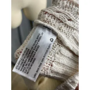 Wild Fable‎ Cream Cable Knit Cropped Sweater Embroidered Floral Cottagecore XS thumbnail 5
