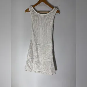 Sundance Crochet Dress‎ Size Small White Mini Sleeveless Cotton Slip Lining thumbnail 2