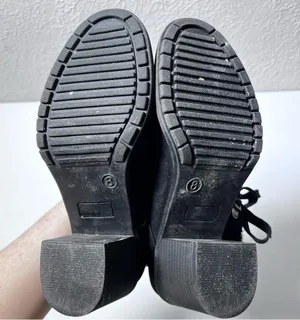A New Day Larina Black Faux Fur Heeled Ankle Boots thumbnail 11