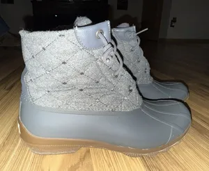 Sperry Syren Gulf Wool Qlt Grey Women's 8.5‎ Duck Boot Gray Rain thumbnail 1