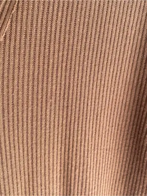 Zenana brown ribbed knit v-neck duster cardigan sweater fall transition M thumbnail 5