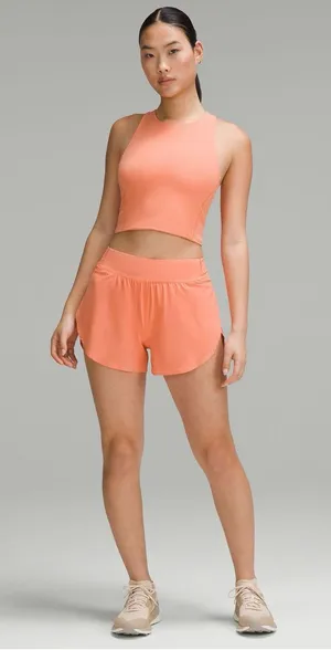 Lululemon Fast and Free Reflective High-Rise Classic-Fit Short 3" Coral Kiss thumbnail 1