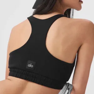 Alo Black Velvet Sports Bra thumbnail 1