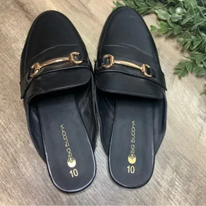 Big Buddha black slip on buckle slides mules Ladies Size 10 thumbnail 3
