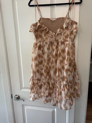 Brown Print Dress thumbnail 3