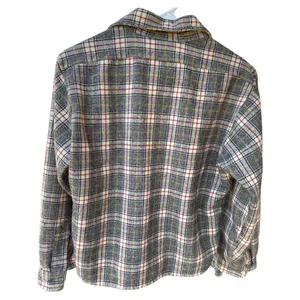 Pendleton Plaid Pure Virgin Wool Shirt Jacket Medium Made in USA Vintage thumbnail 3