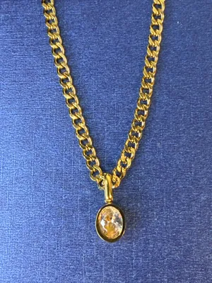 18K Gold Plated Solitaire Necklace | Dainty Everyday Pendant thumbnail 3