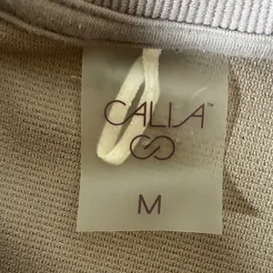 CALIA Womens M Taupe White Striped Mock Neck Cropped Pullover Sweatshirt thumbnail 4